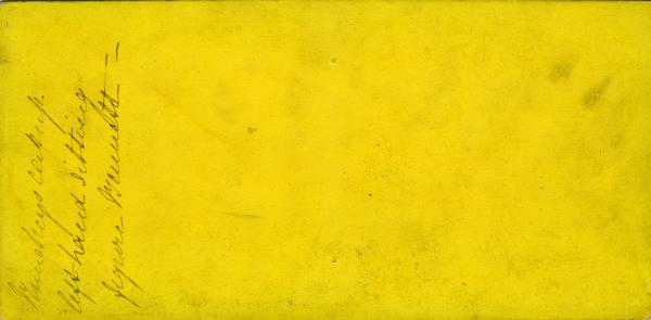 Reverse of stereoscopic image of Knuckey’s camp, 1869